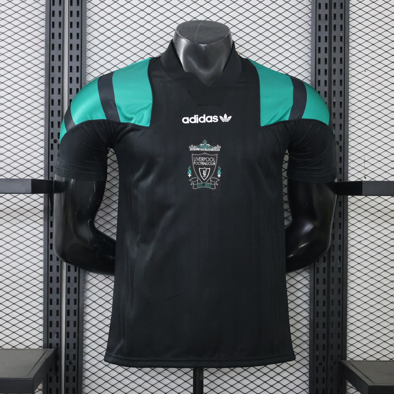 Liver.pool 26-27 Black Green Retro Style Casual Jersey - Player Version - UnitedFutballJersey