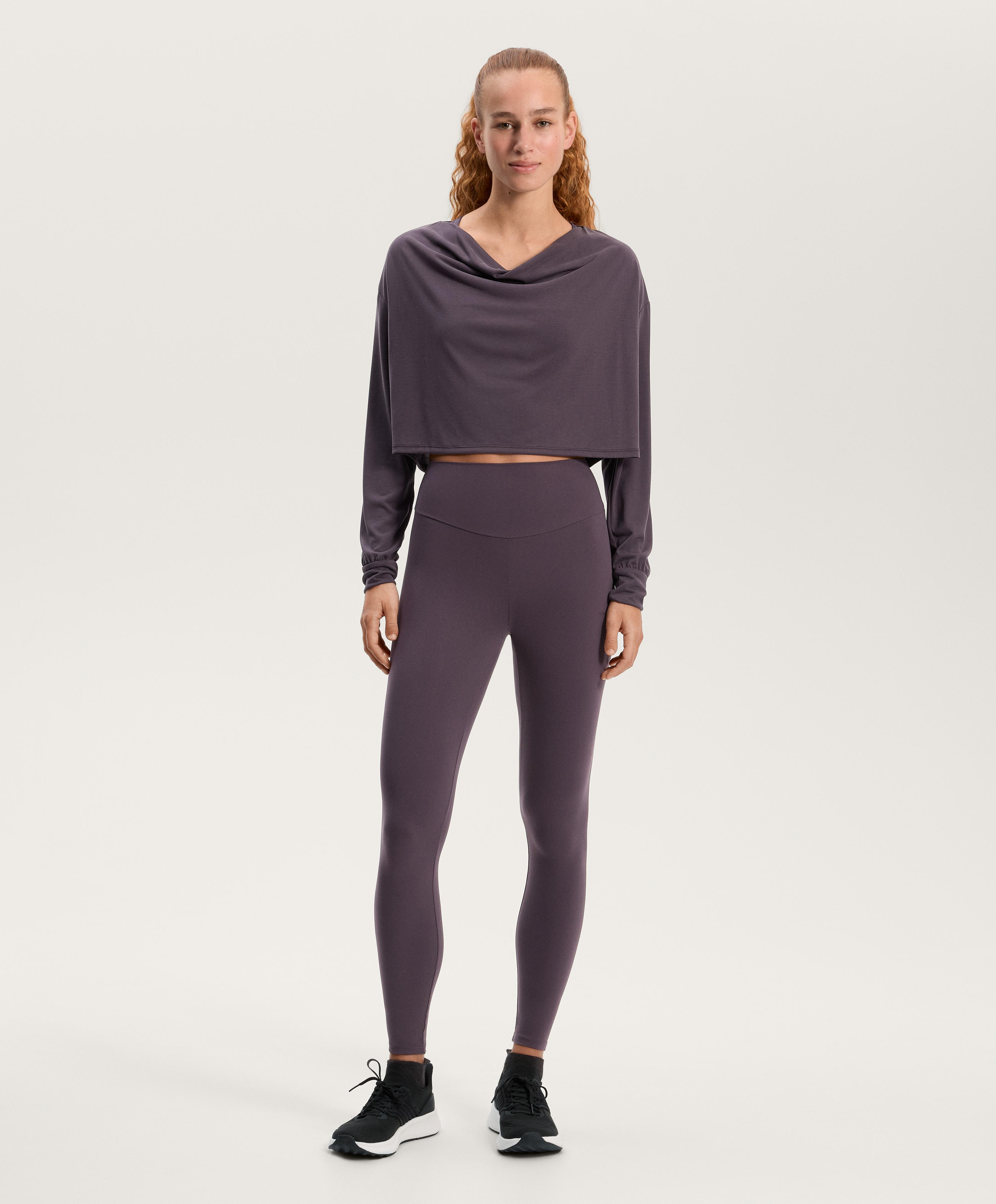 Draped neck modal T-shirt