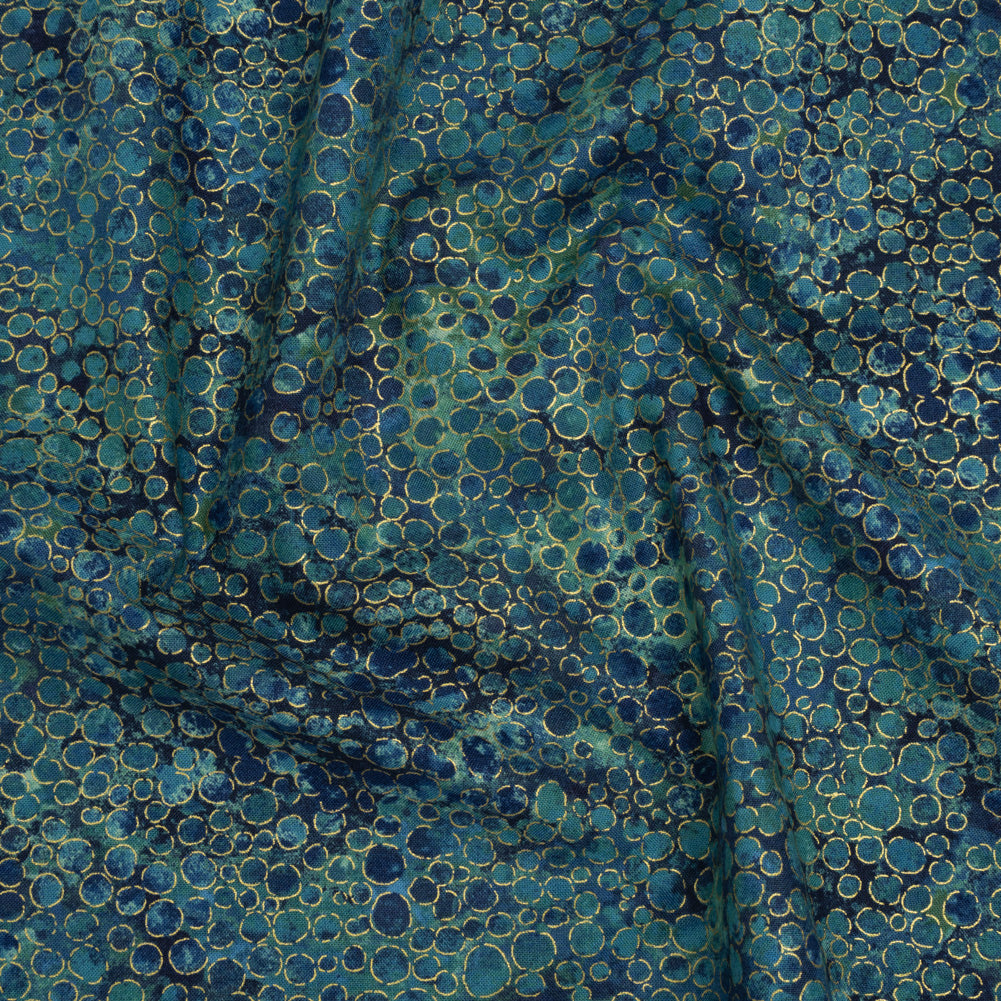 Metallic Printed Quilting Cotton by Northcott - Dusk River Rocks - Shimmer Collection - Joann Fabrics