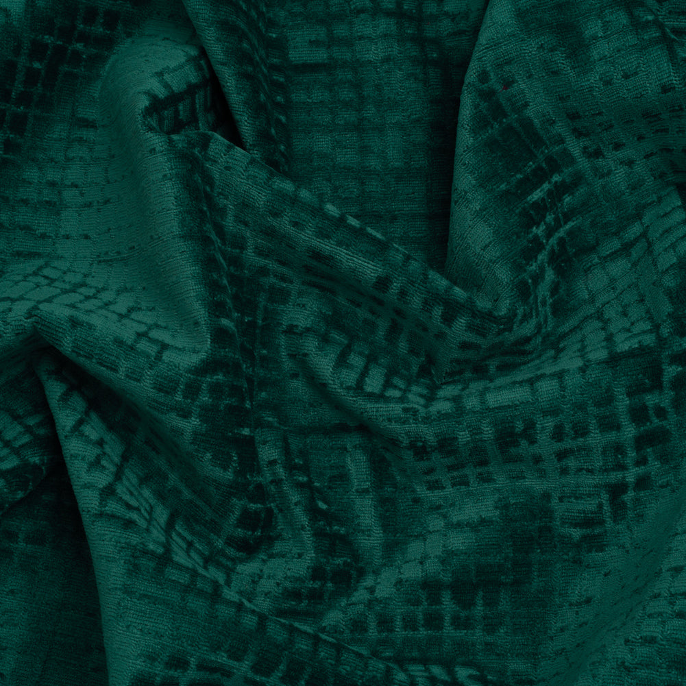 Polyester Upholstery Chenille - Emerald Grid Texture - Carolina Collection - Joann Fabrics