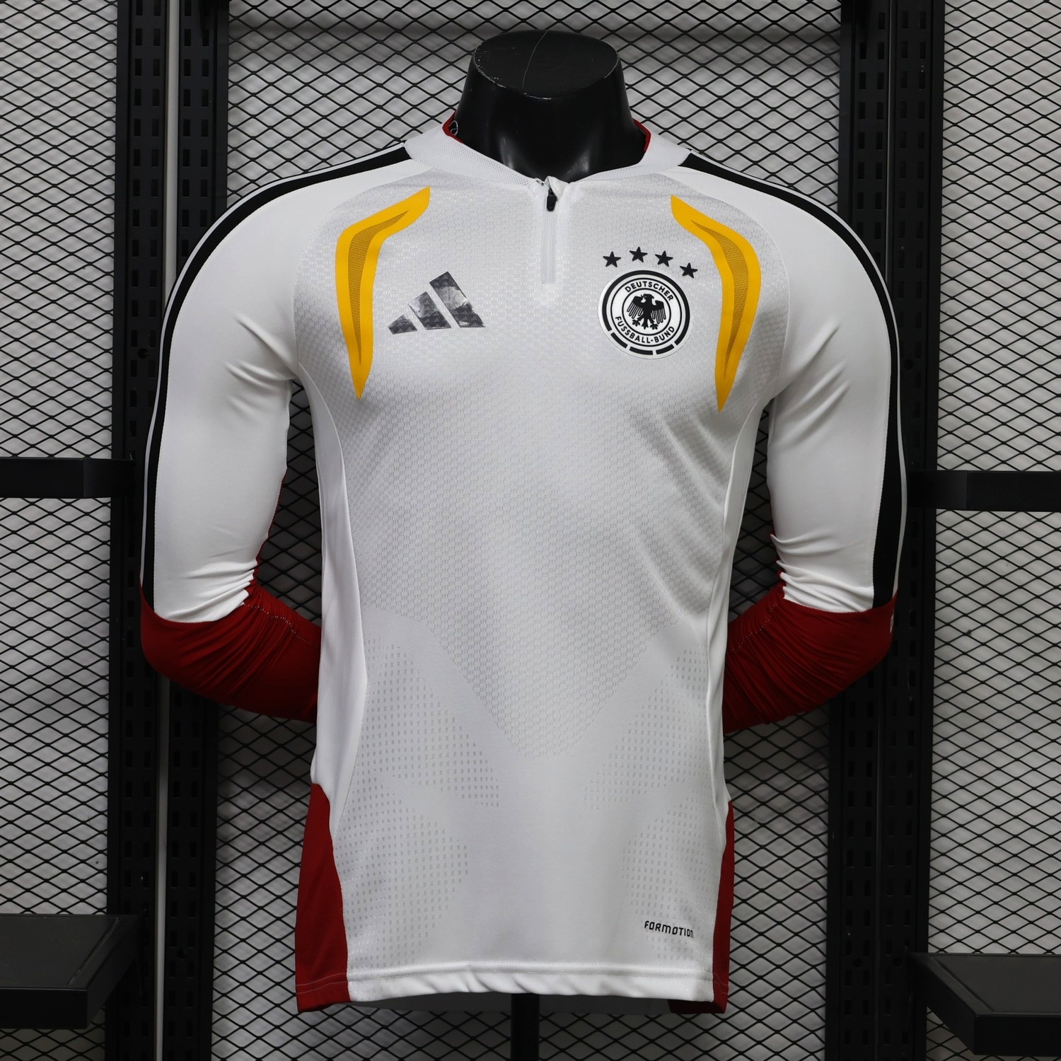 Germany 2026 White Long Sleeves Training Jersey - Player Version - UnitedFutballJersey