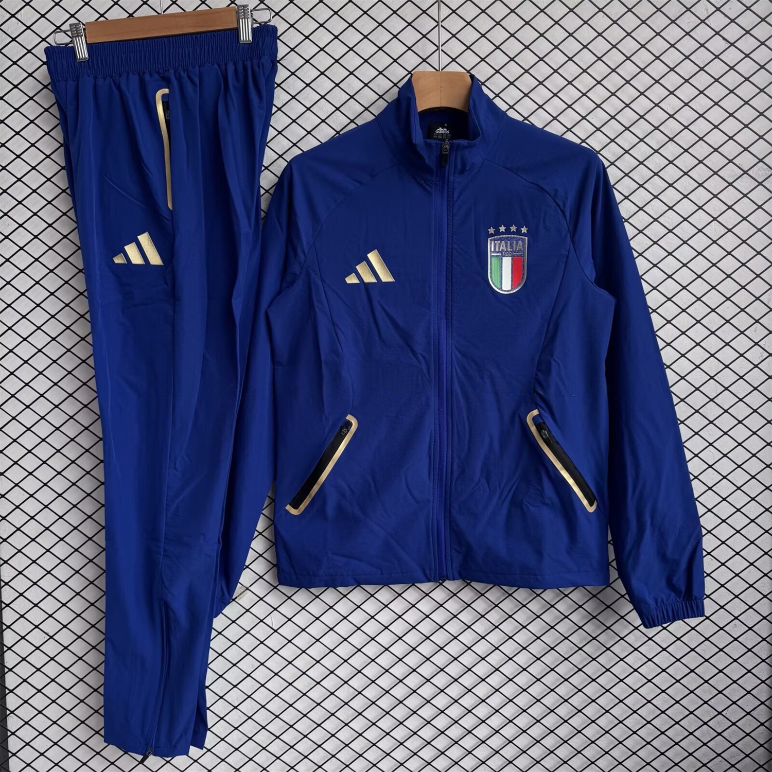 Italy 2026 Windbreaker Training Set - Dark Blue Top and Pants - UnitedFutballJersey
