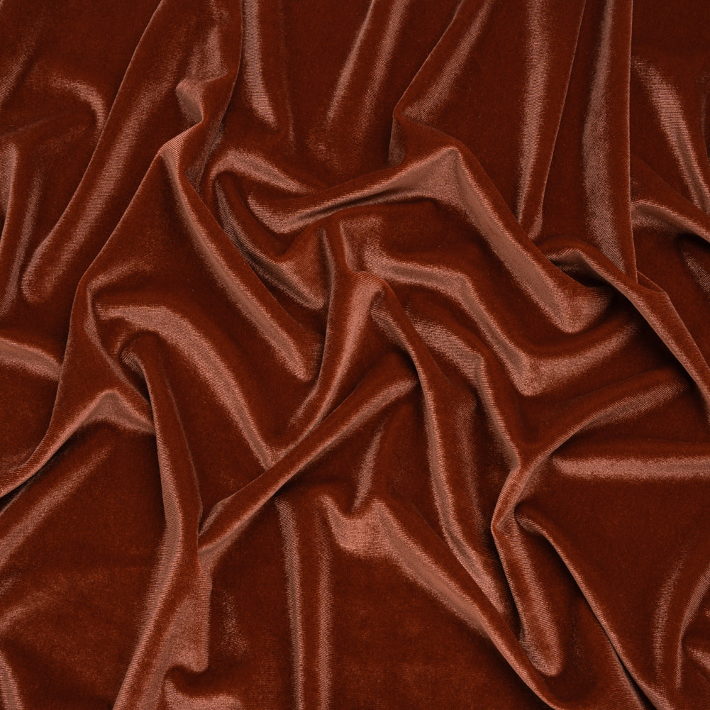 Stretch Polyester Velour - Cinnamon - Designer Deadstock - Joann Fabrics