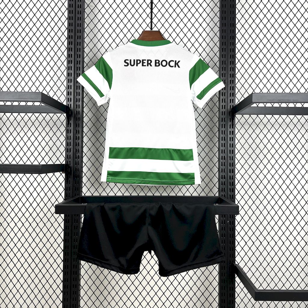 2025/2026 Sporting Lisbon Home Football Jersey Shirt 1:1 Thai Quality Kids Size