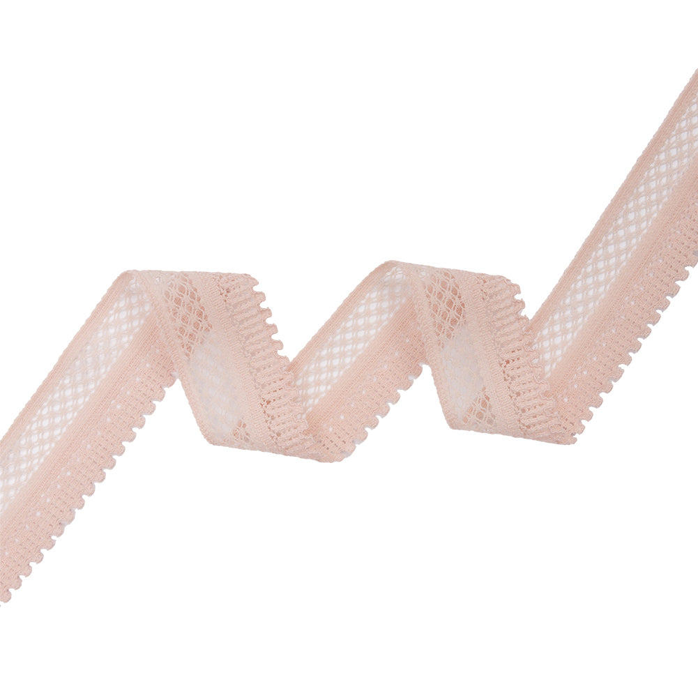 Piglet Latticework and Scallops Stretch Lace Trim - 1