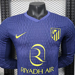 2025/2026 Long Sleeve Player Version Atletico Madrid Away Football Jersey 1:1 Thai quality