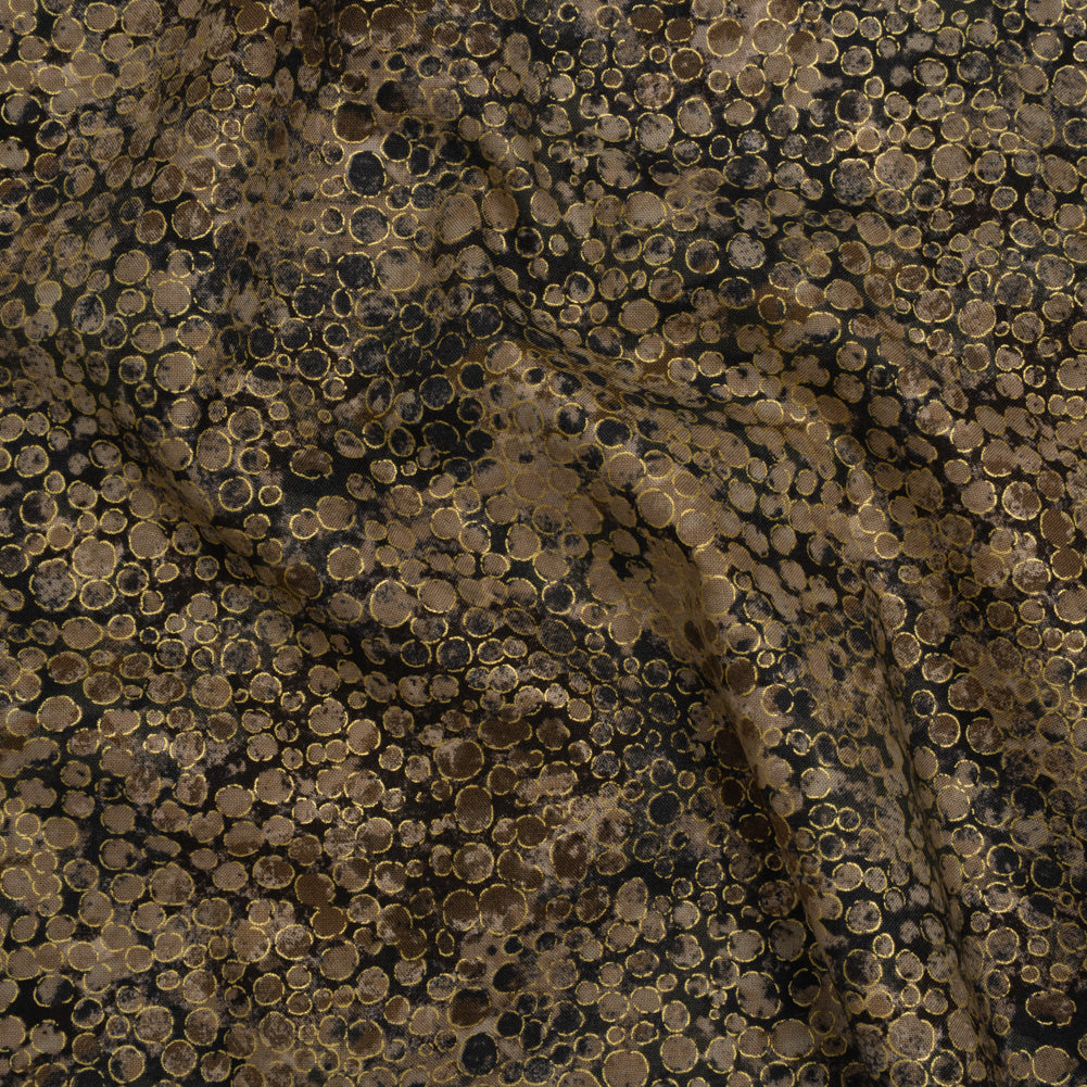 Metallic Printed Quilting Cotton by Northcott - Desert Sand River Rocks - Shimmer Collection - Joann Fabrics