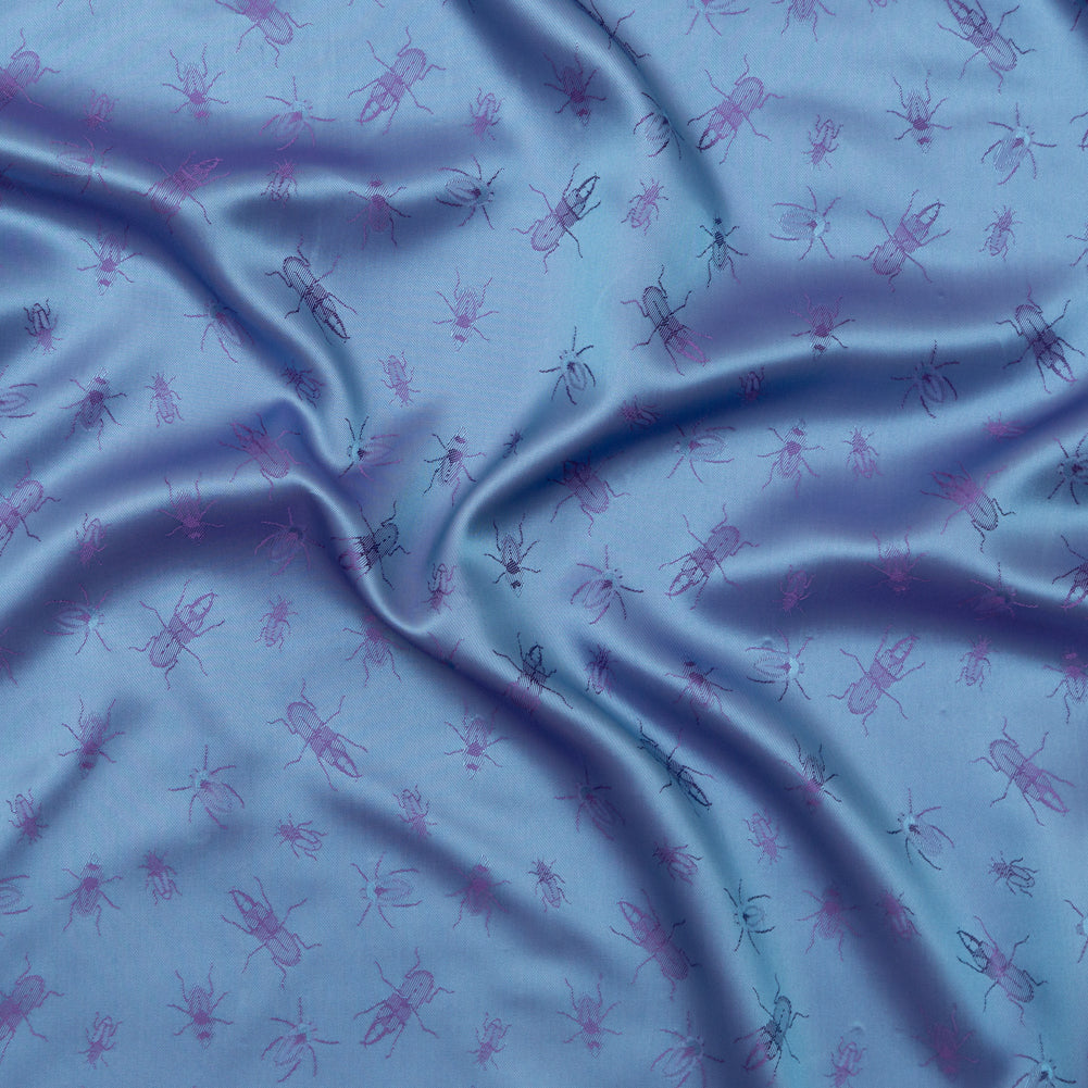 Beetles Jacquard Lining - Grape Royale and Moonlight Blue Bi-Color - Joann Fabrics
