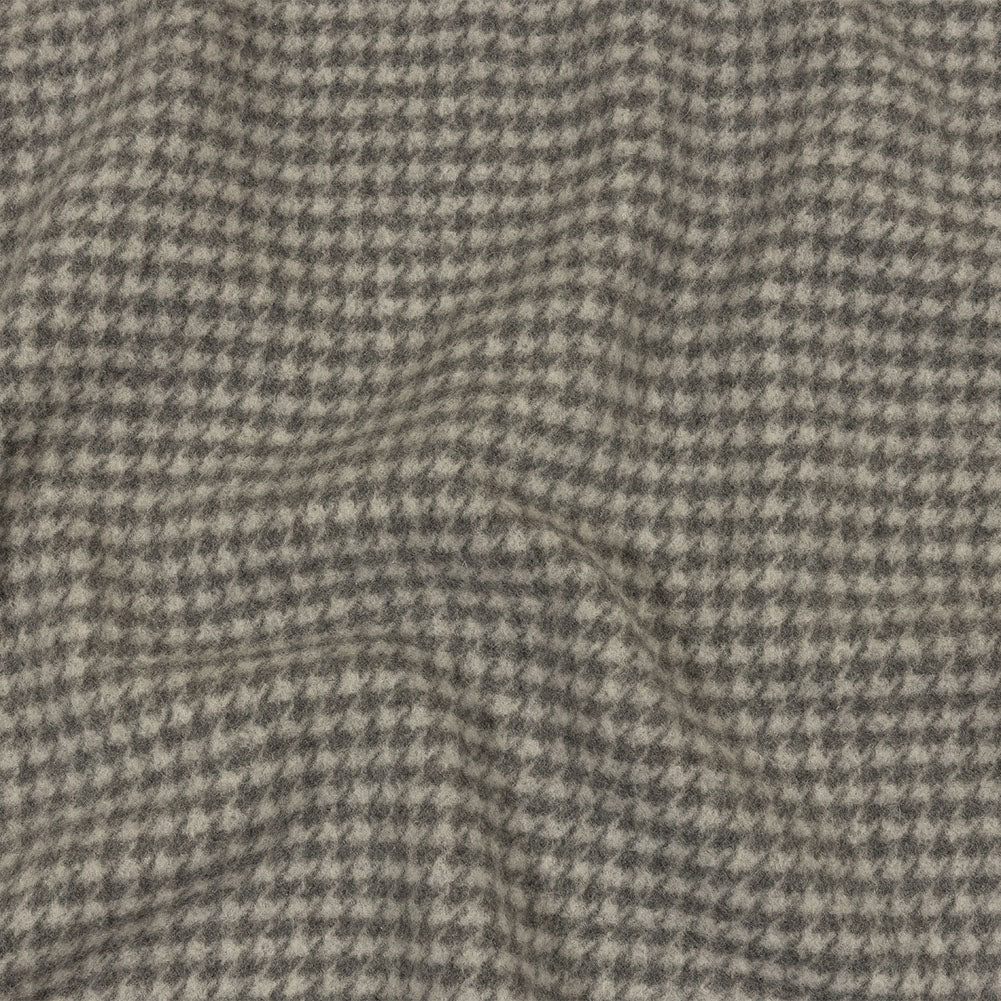 Balenciaga Italian Gray Houndstooth Brushed Blended Wool Coating - Joann Fabrics