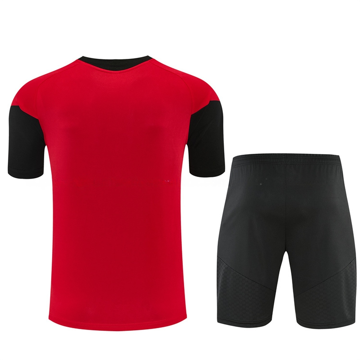 Manchester United 26-27 Short-Sleeve Training Set - Red Top & Black Shorts - UnitedFutballJersey