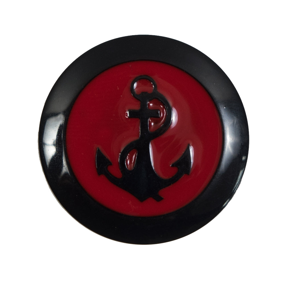 Italian Red and Navy Anchor Shank Back Button - 44L/28mm - Joann Fabrics