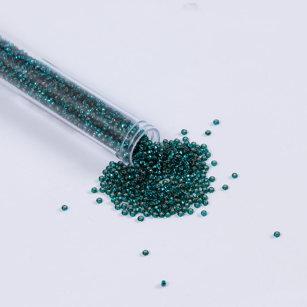 Teal Green Clear Czech Seed Beads - Size 10 - Joann Fabrics
