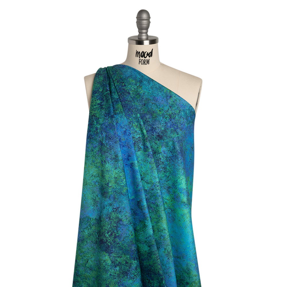 Stonehenge Wide Backing Quilting Cotton by Northcott - Blue Lagoon Textural Abstract, 108