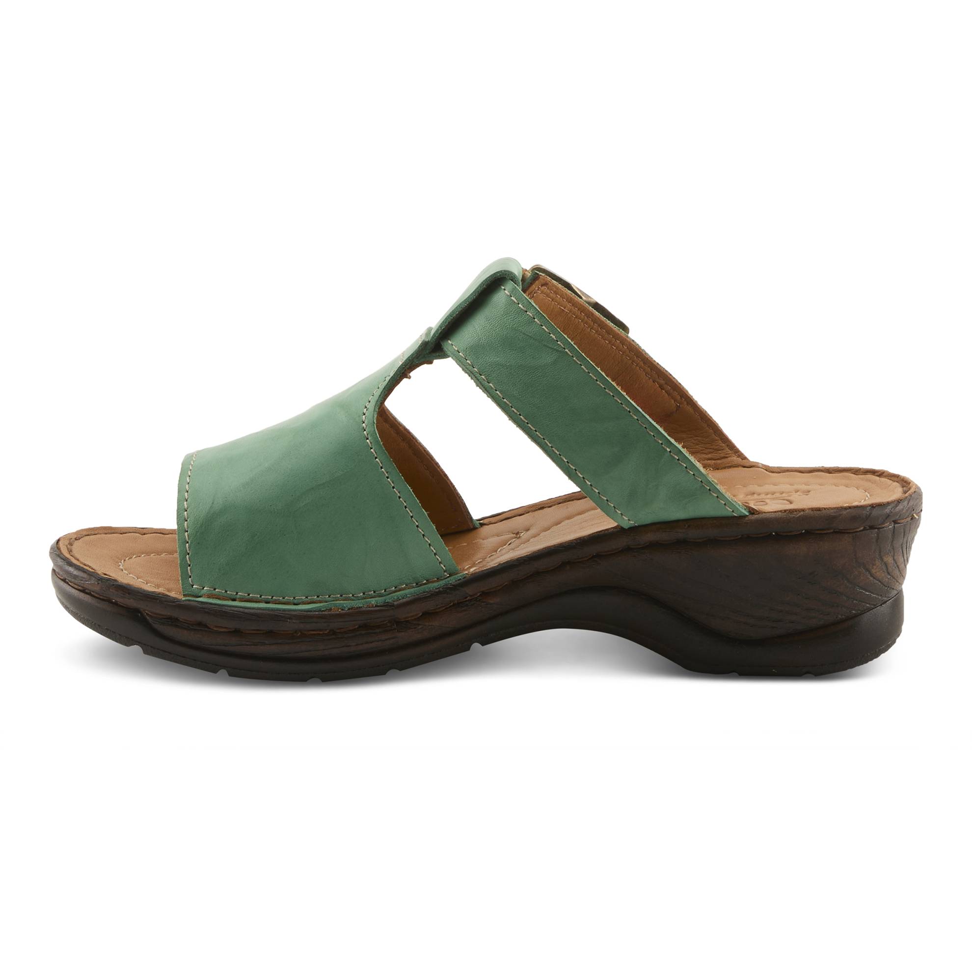 Distressed Leather Buckle Slide, by Spring Step® - Northstyle Catalog