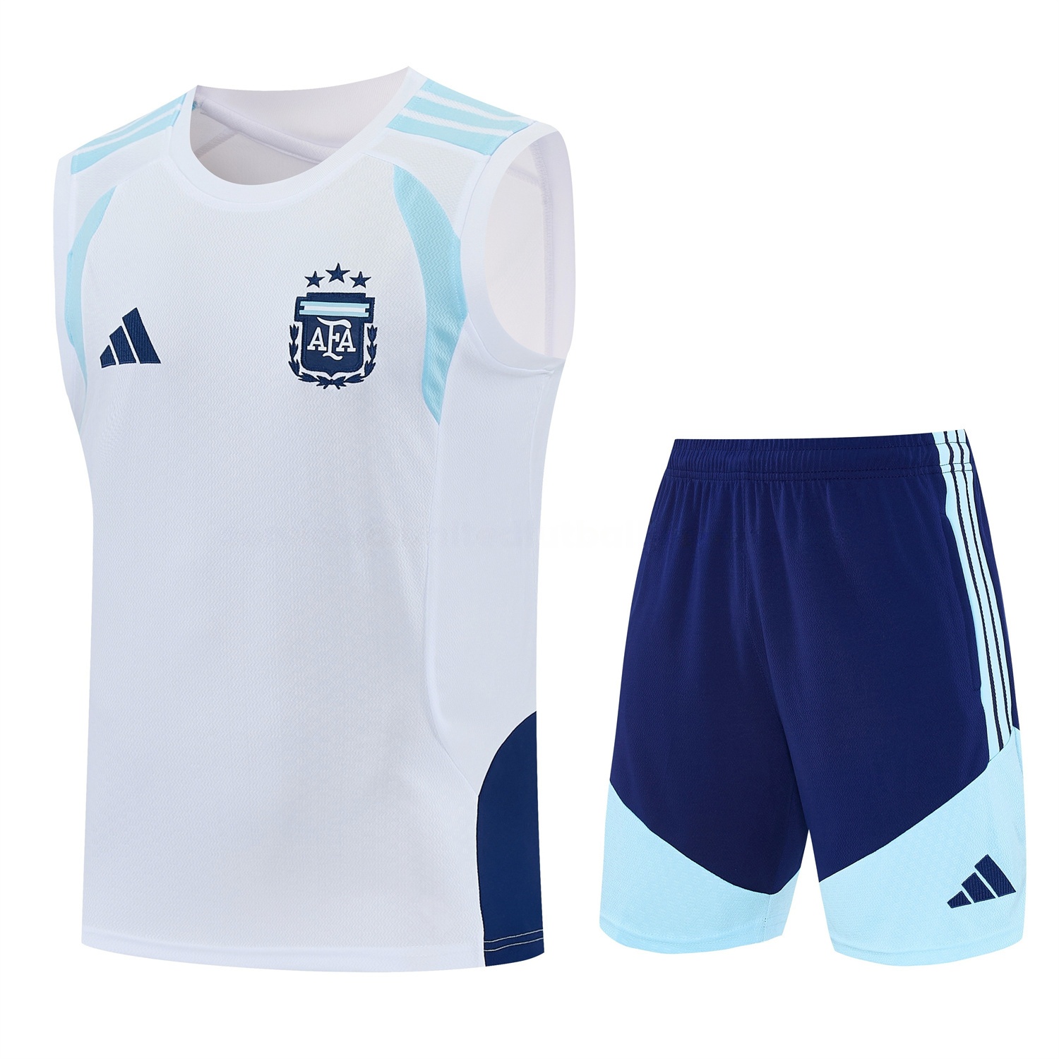 Argentina 2026 Vest Training Set - White Vest and Blue Shorts - UnitedFutballJersey