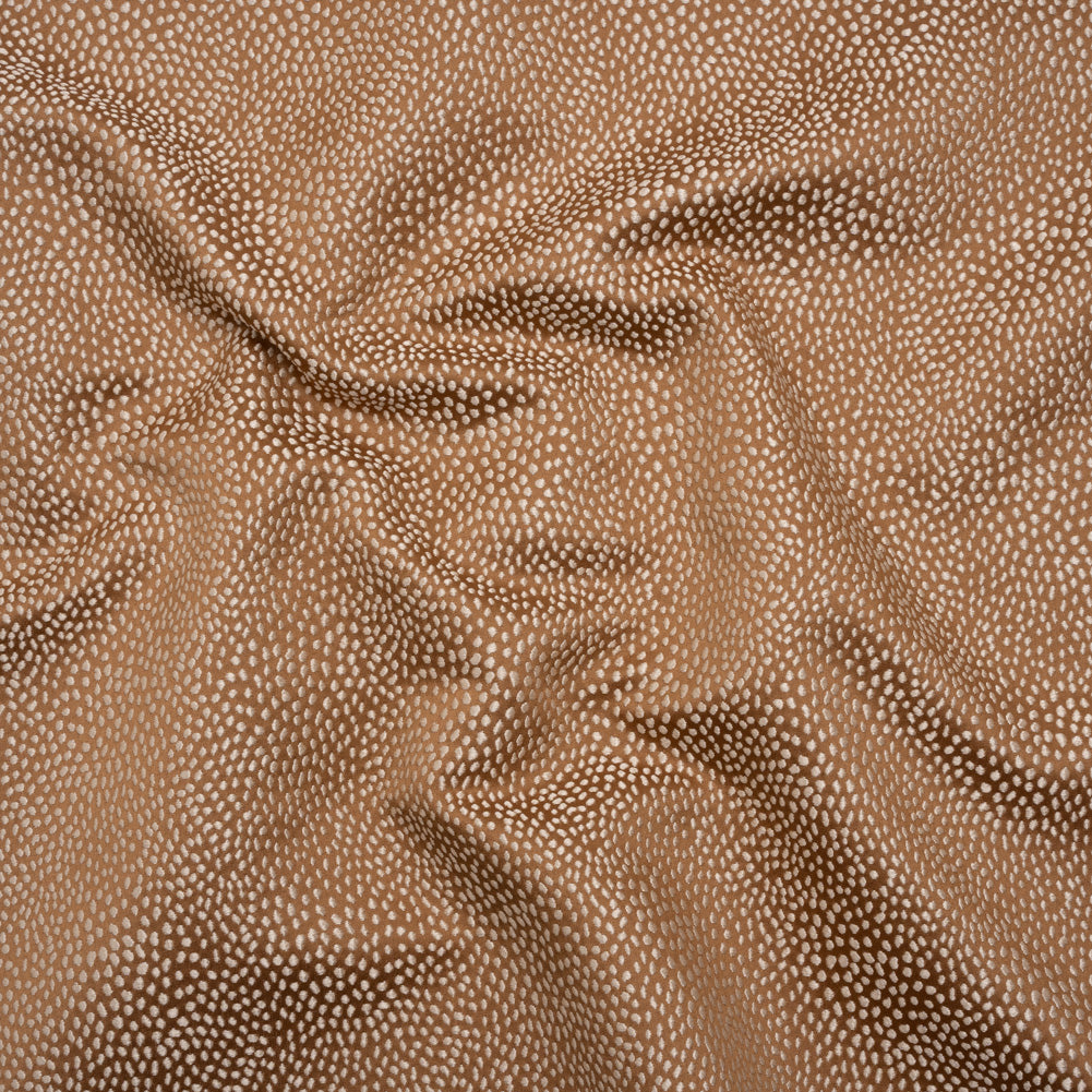 Recycled Polyester Jacquard - Ginger Little All-Over Spots - British Imported - Joann Fabrics