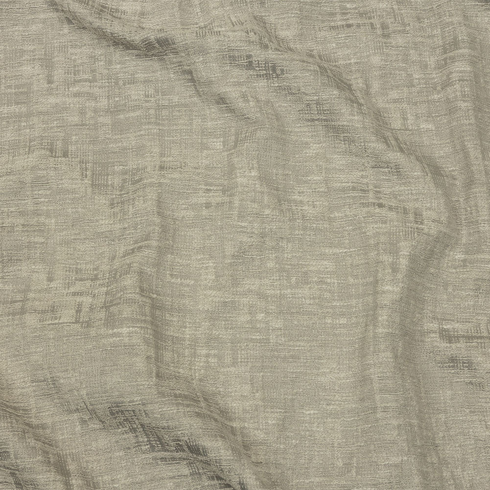 Cotton and Recycled Polyester Drapery Jacquard - Silver Crosshatched Lines - British Imported - Joann Fabrics