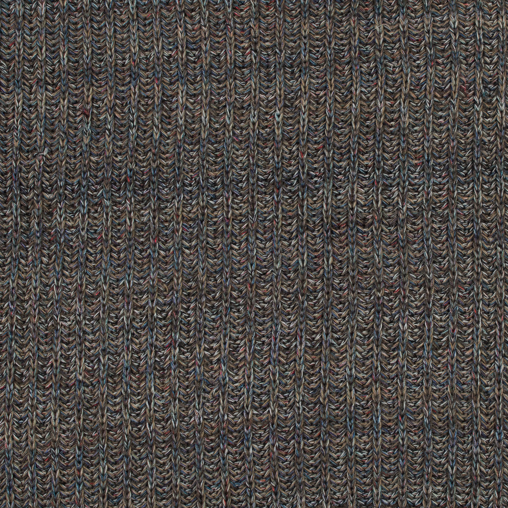 Italian Taupe and Blue Chunky Wool Knit - Joann Fabrics