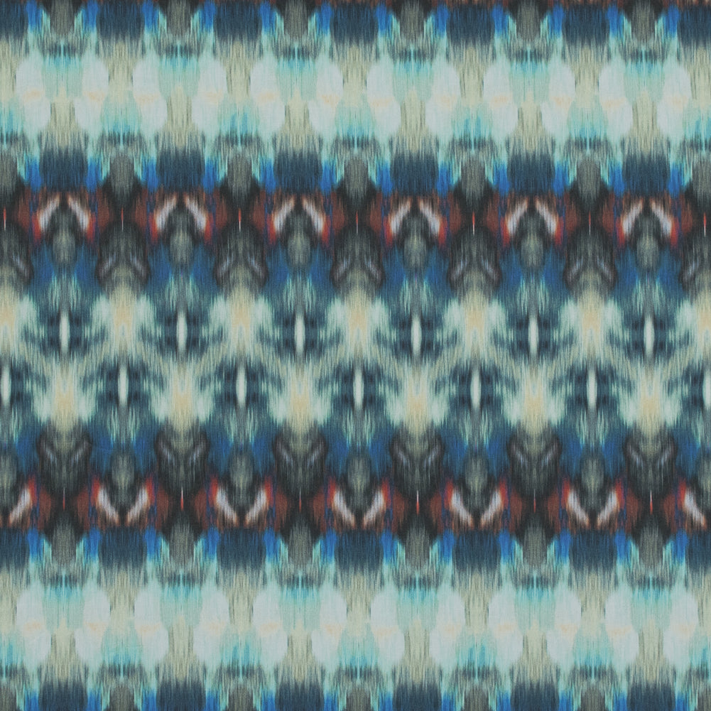 Cotton Poplin - Blue and Red Abstract - Rorschach Rainbow Print - Mood Exclusive Avenable Collection - Joann Fabrics