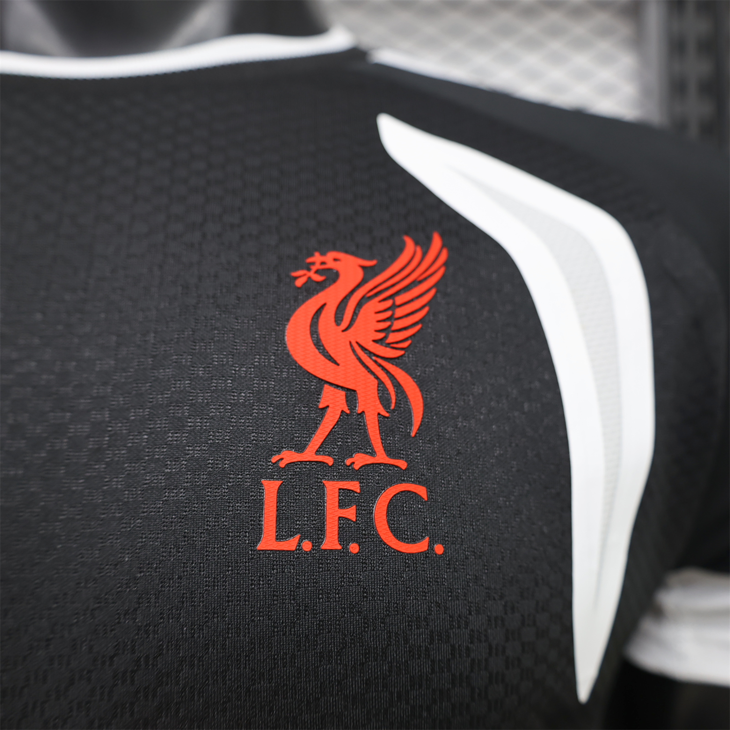 Liver.pool 26-27 White Sleeves Black Training Jersey - Player Version - UnitedFutballJersey