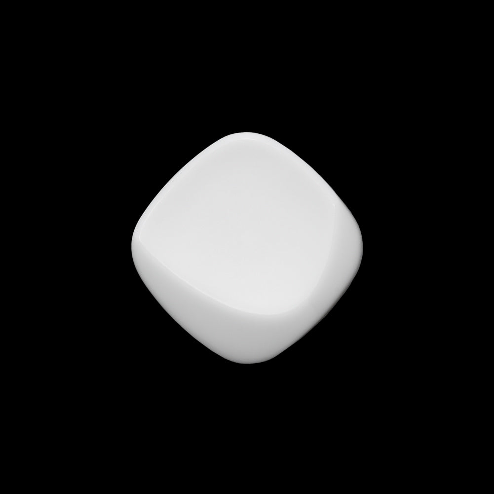 Square Plastic Shank Back Button - White Partial Matte Abstract - 32L/20mm - Joann Fabrics