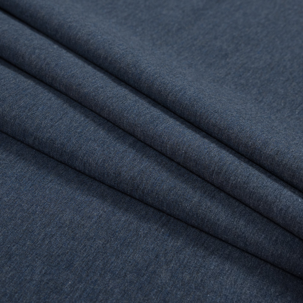 Bamboo and Cotton Stretch Knit Fleece - Heather Lake Blue - Jessamyn Collection - Joann Fabrics