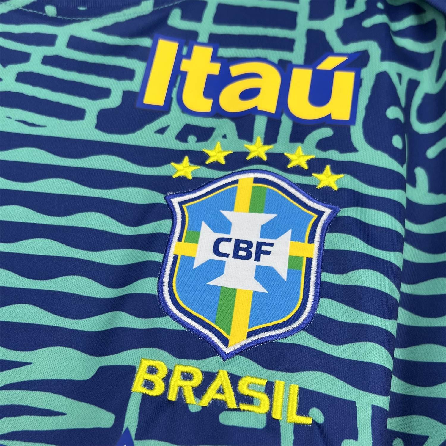 Retro Brazil 2024 Blue Pre-Match Training Jersey - Fans Version - UnitedFutballJersey