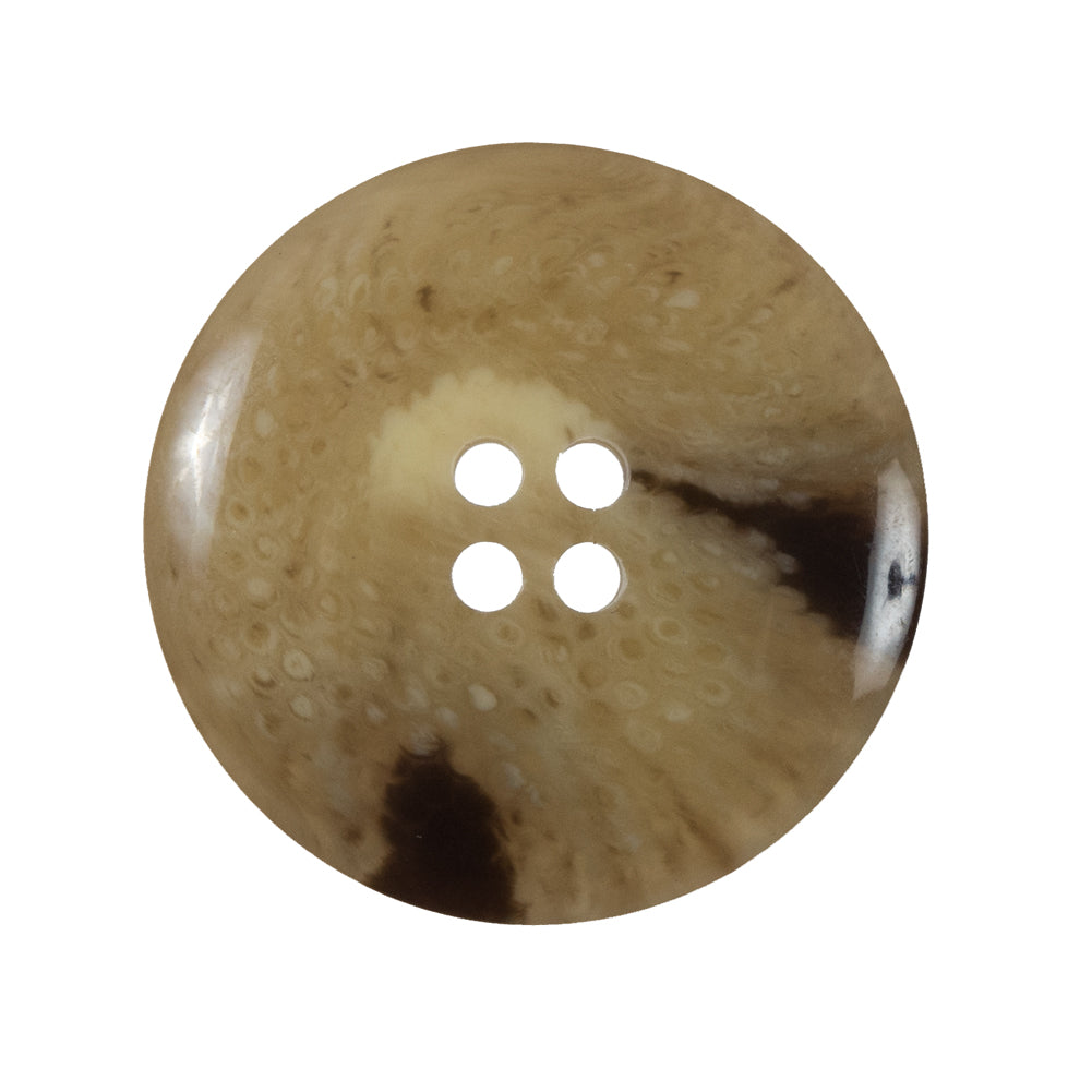 Beige and Brown Swirl 4-Hole Smooth Top Plastic Button - 40L/25.5mm - Joann Fabrics
