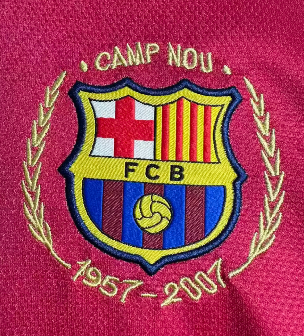 2007/2008 Long Sleeve Retro Barcelona Home Football Shirt 1:1 Thai Quality