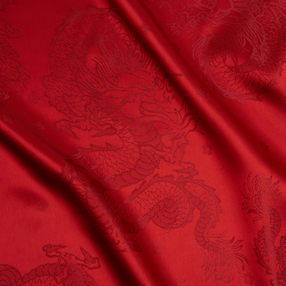 Dragons Jacquard Lining - Red and Maroon Bi-Color - Joann Fabrics
