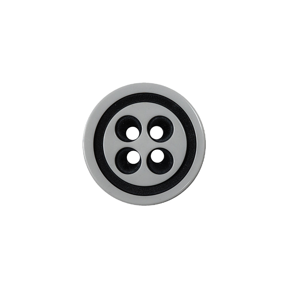 Black and White Bold 4-Hole Plastic Button - 28L/18mm - Joann Fabrics