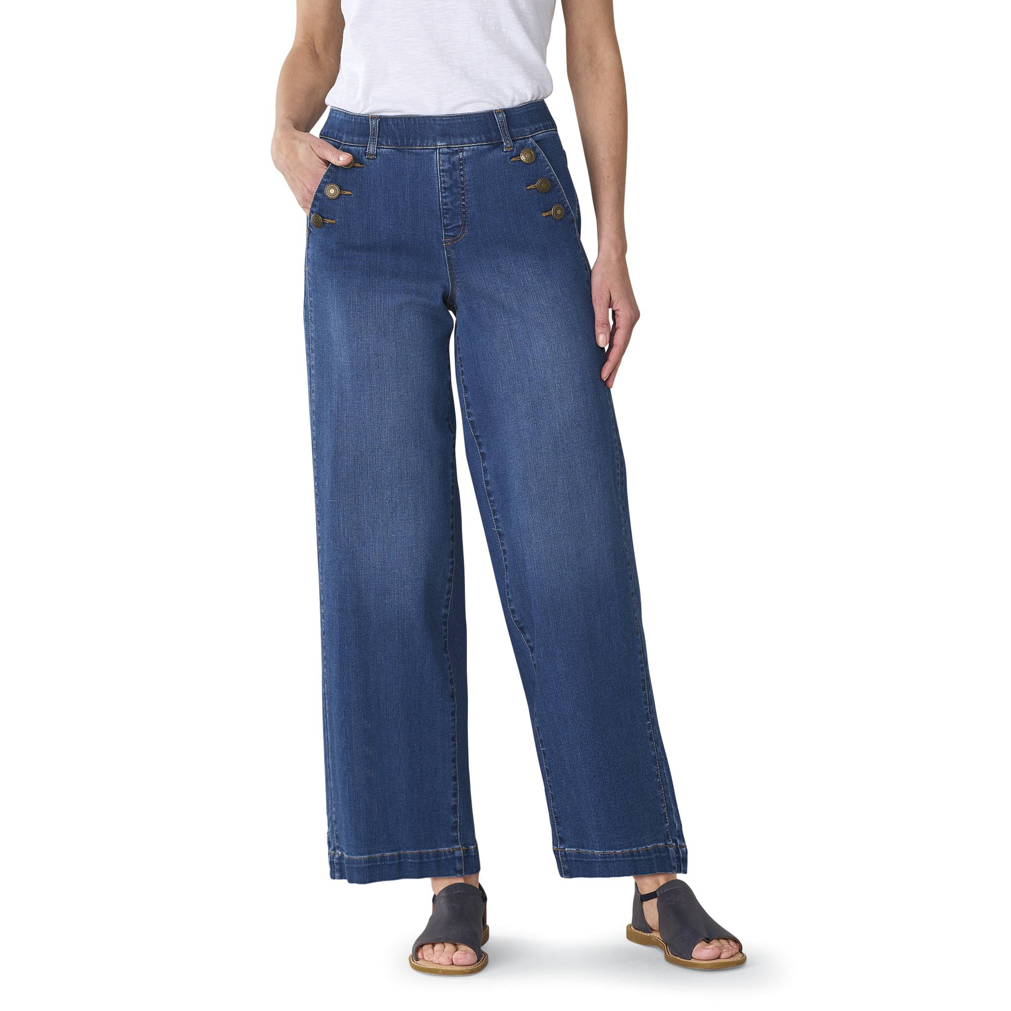Pull On Wide Leg Sailor Pants - Northstyle Catalog