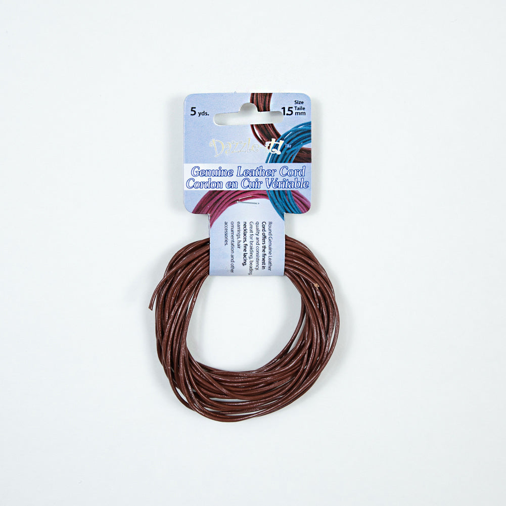 Dazzle-It Earth Red Genuine Leather Cord - 1.5mm - Joann Fabrics