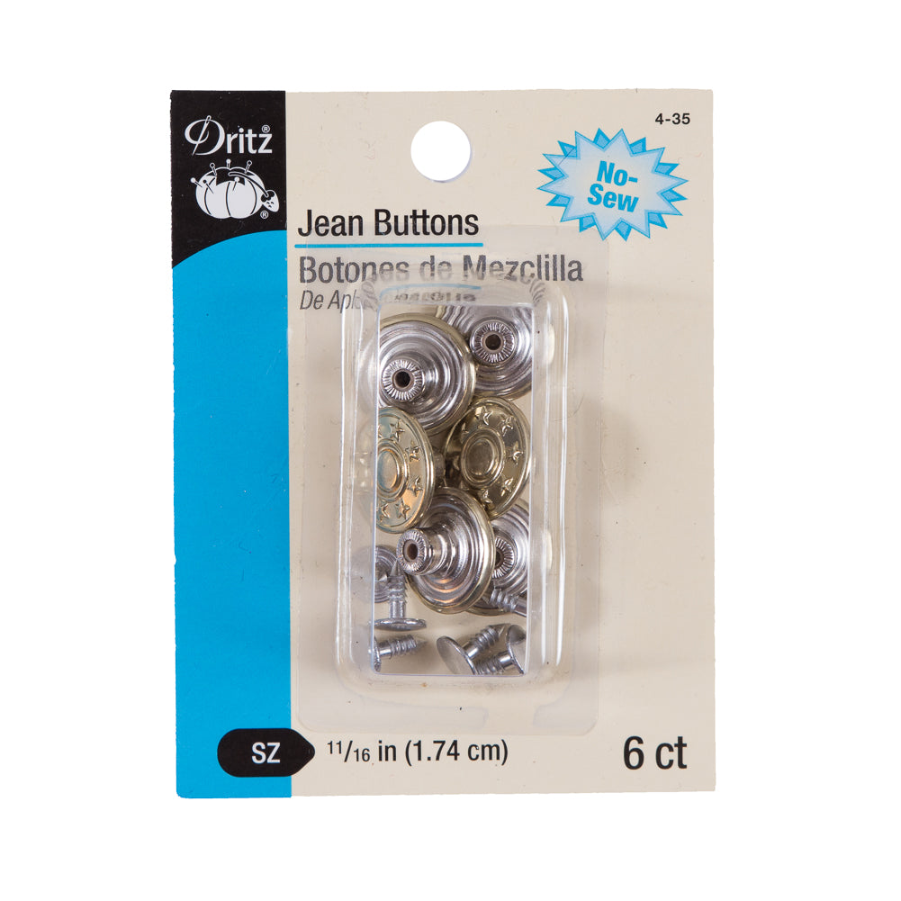 Dritz Gold Jean Buttons - 6 ct - Joann Fabrics