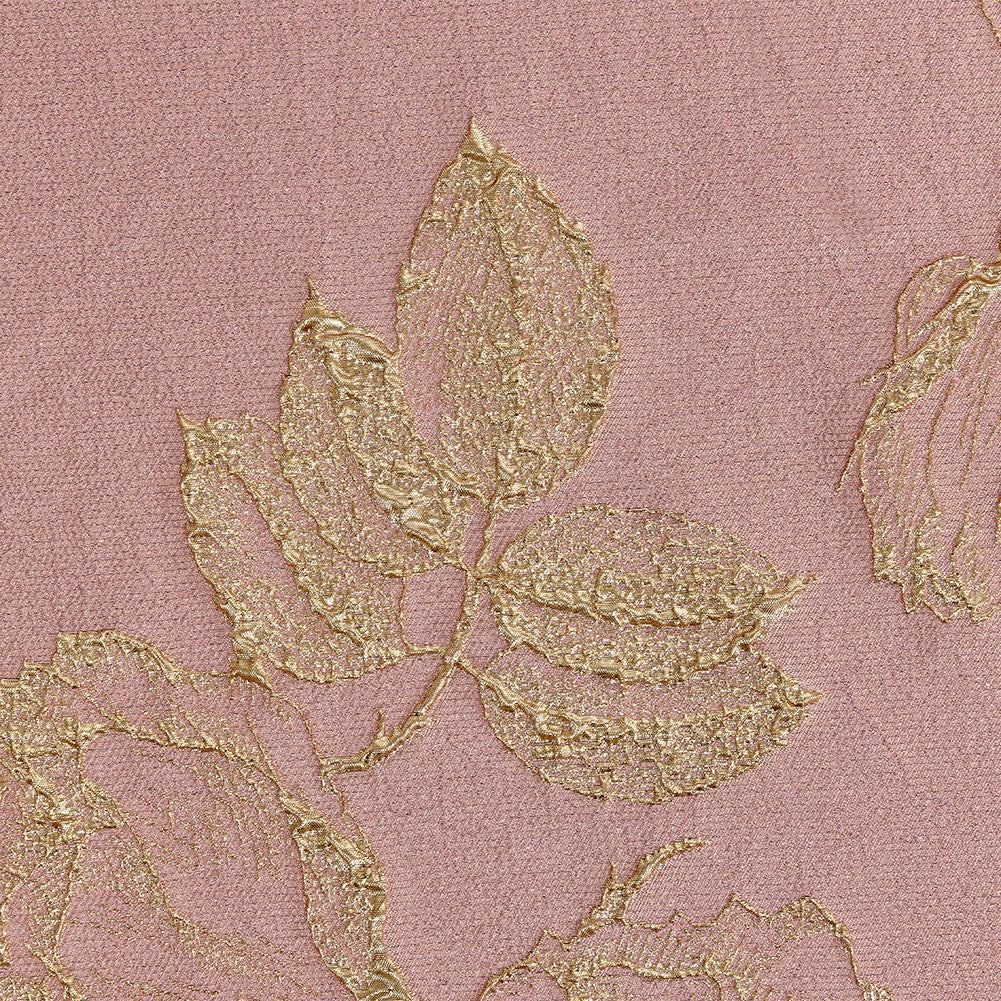 Metallic Gold and Pink Floral Luxury Brocade - Joann Fabrics