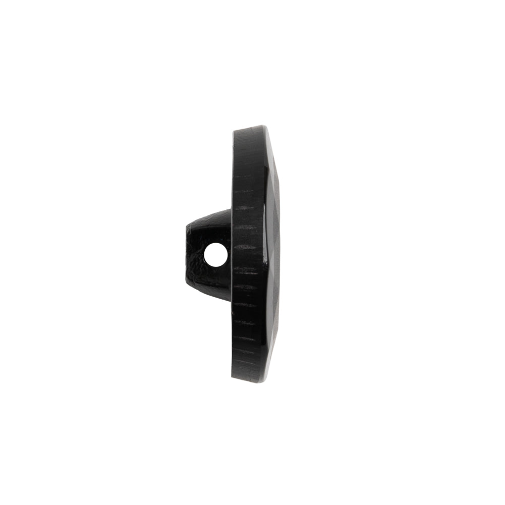 Faceted Glass Shank Back Button - Black Matte Center - 34L/21.5mm - Joann Fabrics
