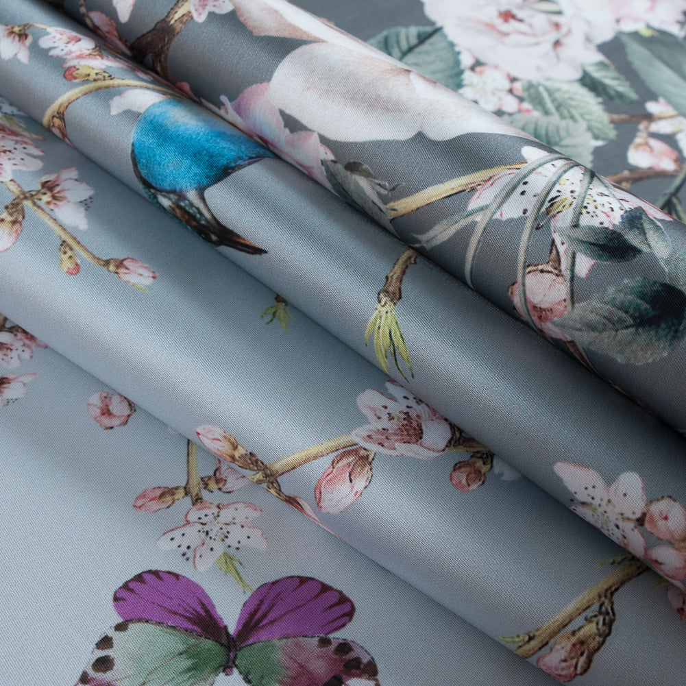 Roses, Hummingbirds and Butterflies Digitally Printed on a Lily Pad Premium Mikado/Twill - Joann Fabrics