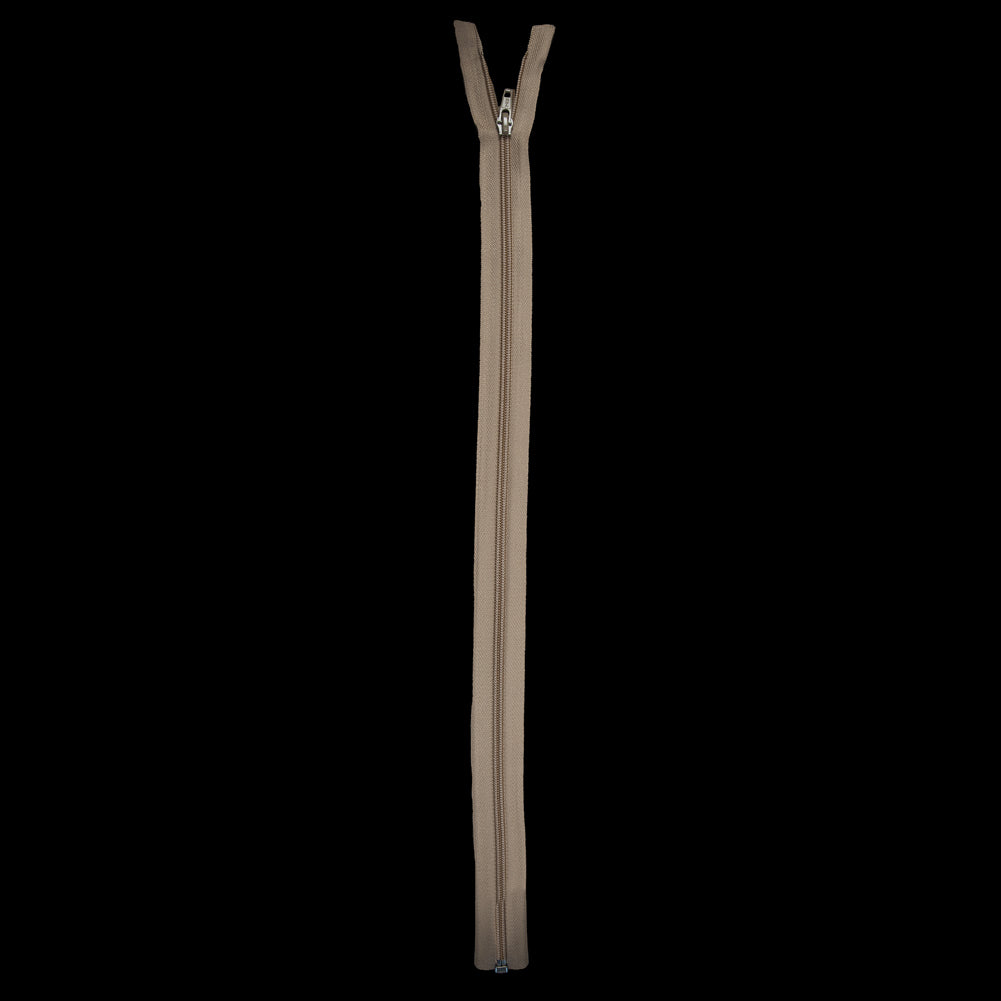 Tan Plastic Separating Zipper - 22