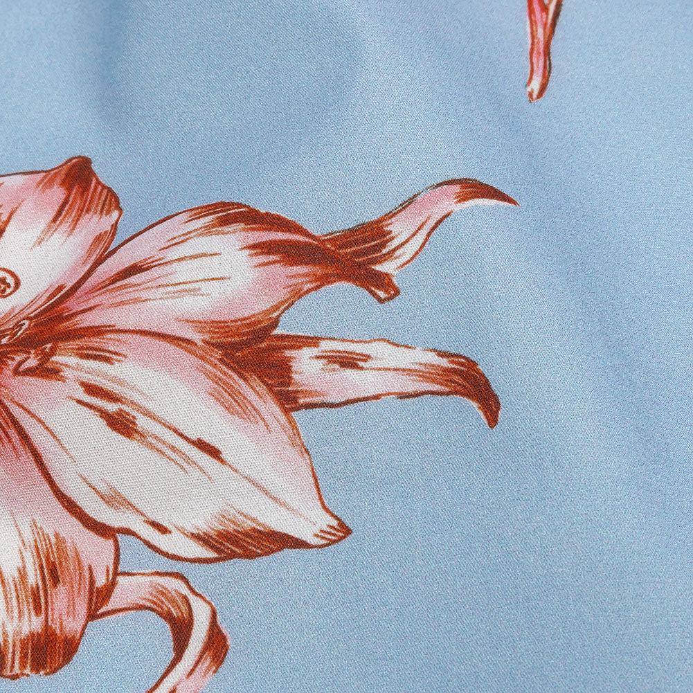 Cotton Poplin Print - Baby Blue and Pink Floral - Mood Exclusive Passion and Prosperity - Joann Fabrics