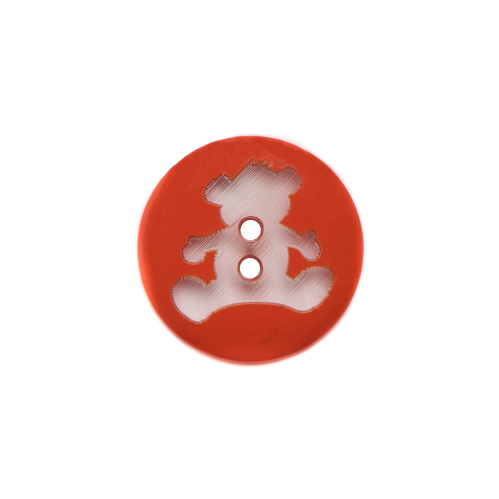 Italian Orange Teddy Bear Plastic Button - 24L/15mm - Joann Fabrics
