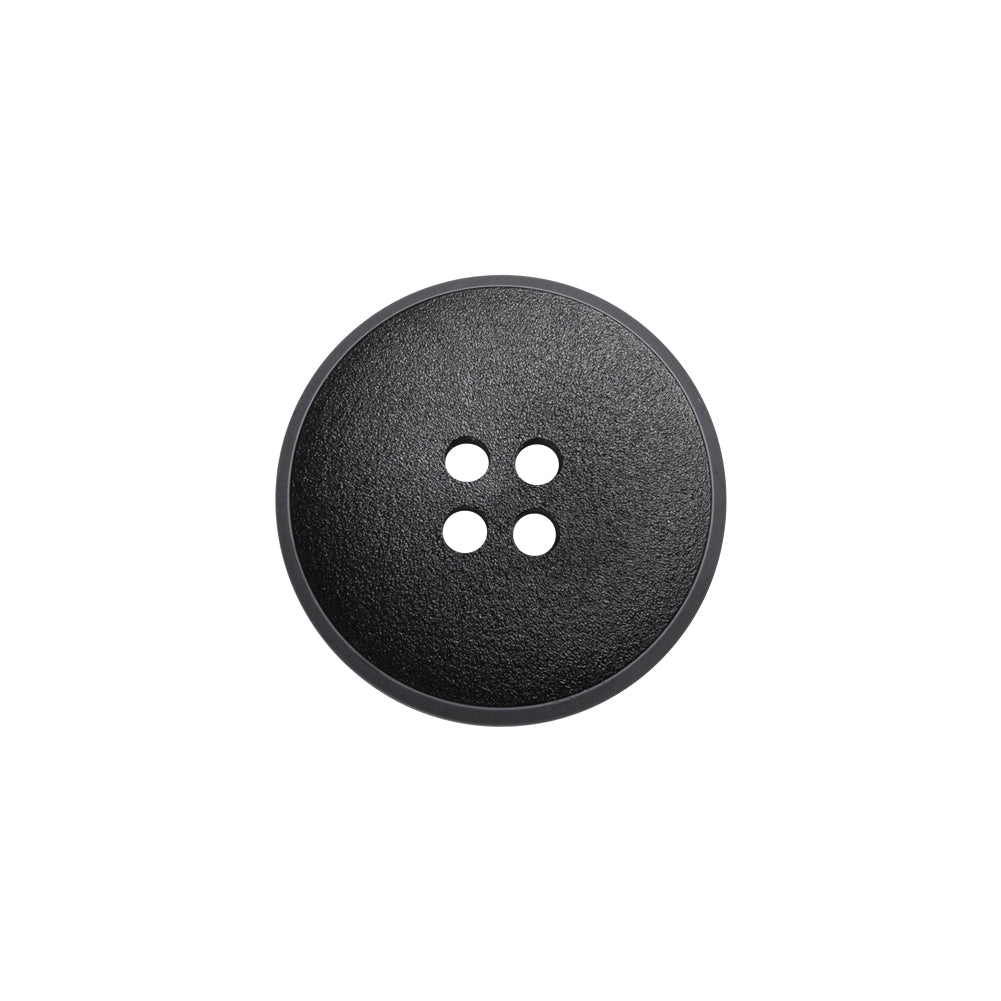 Plastic 4-Hole Button - Matte Black Glossy Rim - 30L/19mm - Joann Fabrics