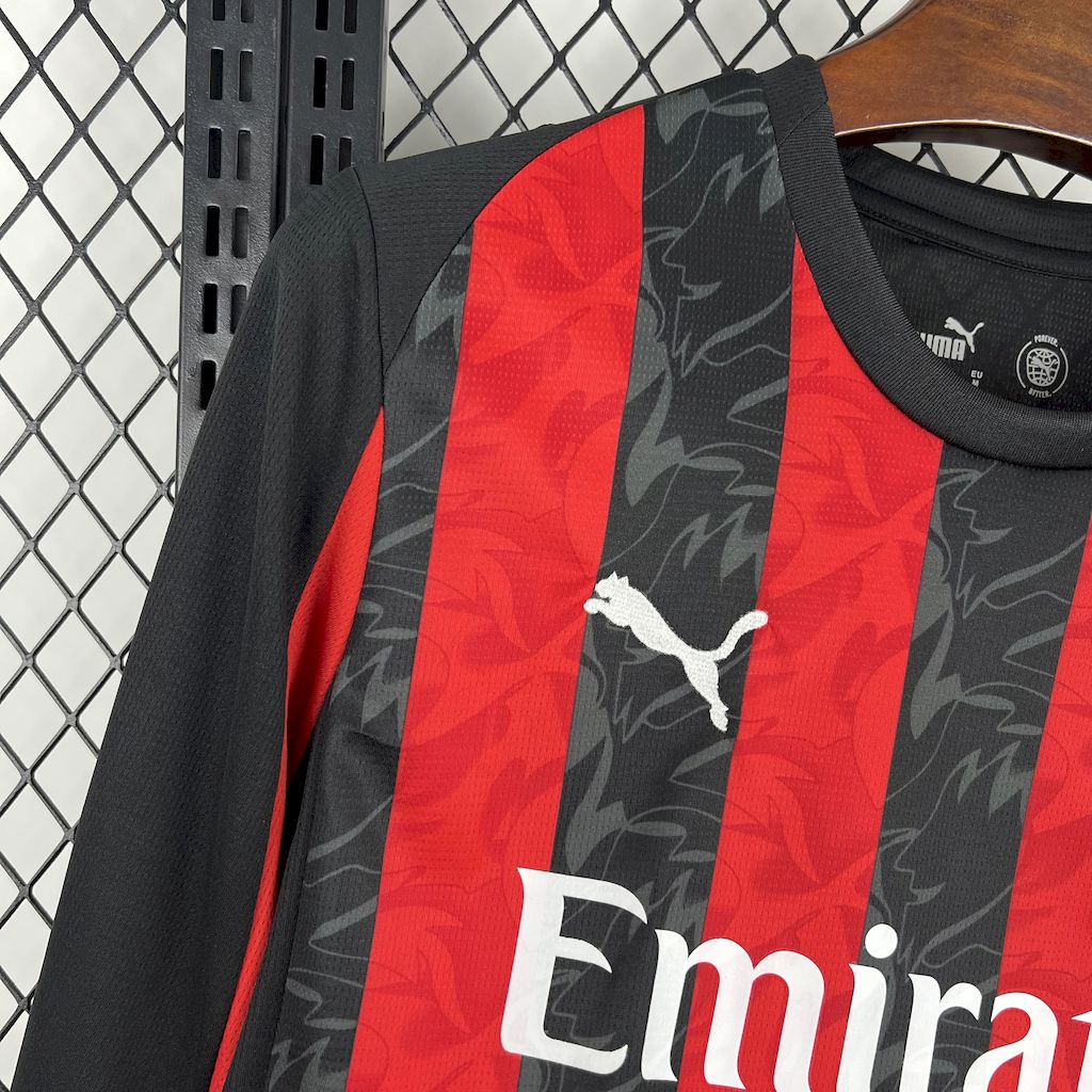 2025/2026 AC Milan Long Sleeves Home Football Jersey 1:1 Thai quality