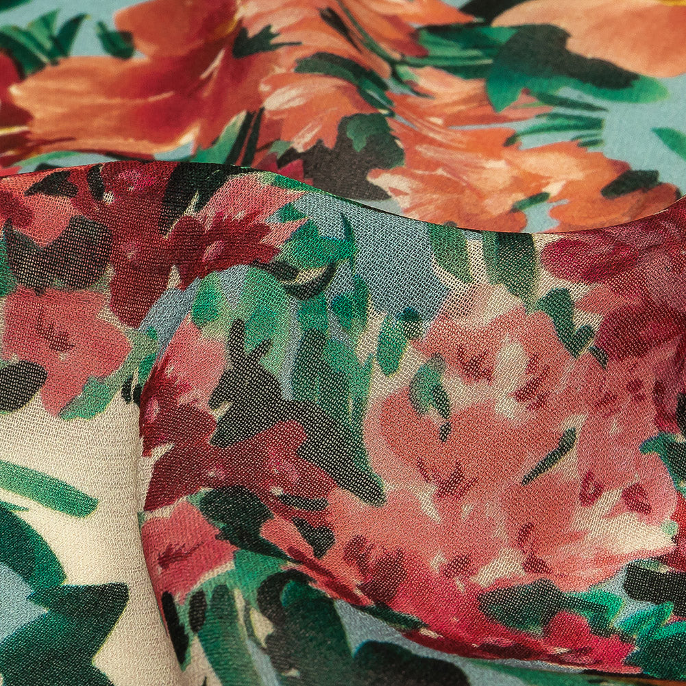 Mood Exclusive Blue Tahitian Twilight Viscose Georgette - Joann Fabrics
