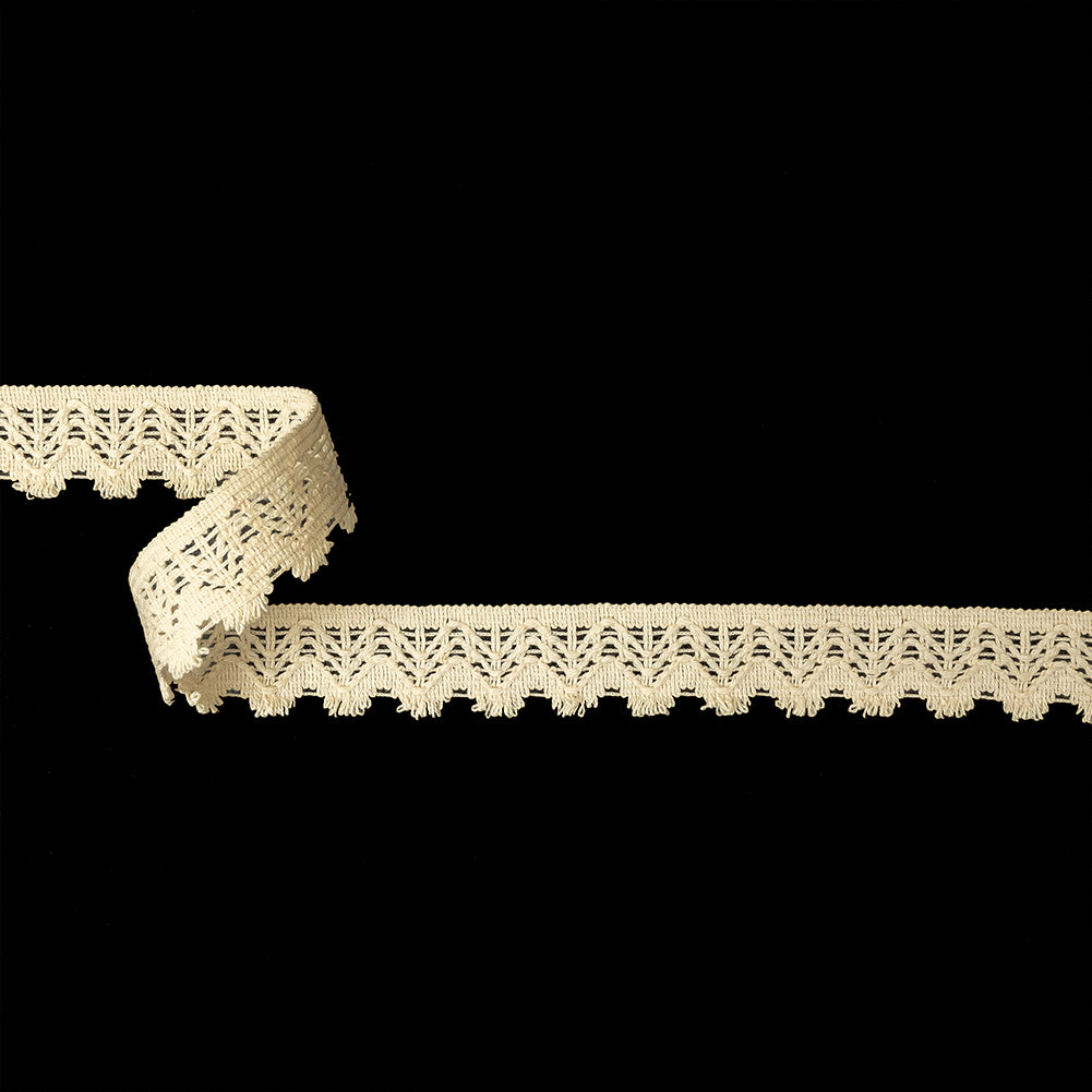 Natural Geometric Crochet Braided Trim - 0.875