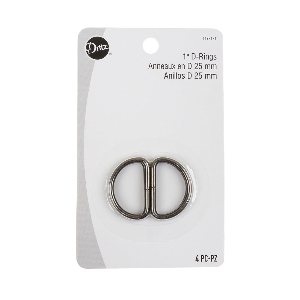 Dritz 4pc Black D-Rings - 1