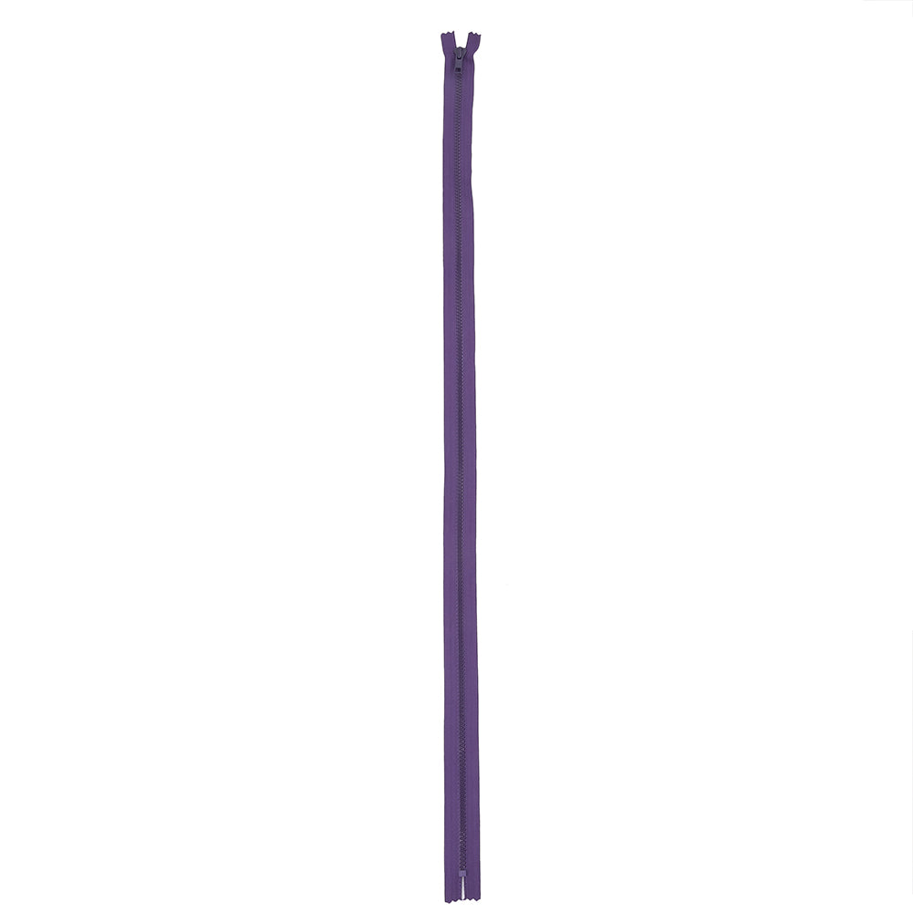 YKK Royal Purple Molded Plastic Closed Bottom Zipper with Metal Pull - 32