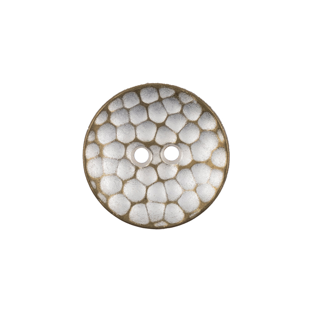 Italian Silver Brass Geometric 2-Hole Metal Saucer Button - 32L/20mm - Joann Fabrics