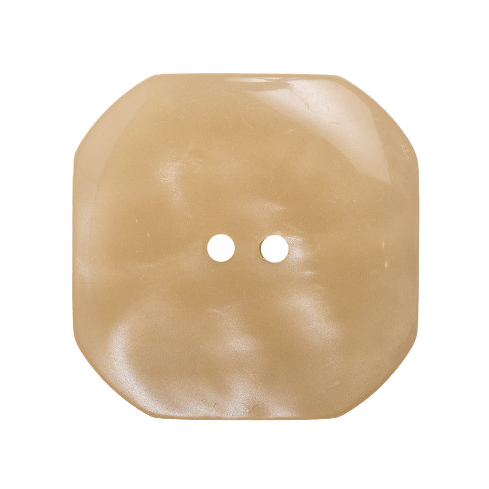 Square Plastic 2-Hole Button with Cut Corners Made in Italy - 44L/28mm - Ivory - Joann Fabrics