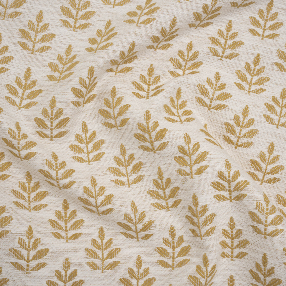 Polyester and Cotton Twill Jacquard - Sunflower Lines of Leaves - British Imported - Joann Fabrics