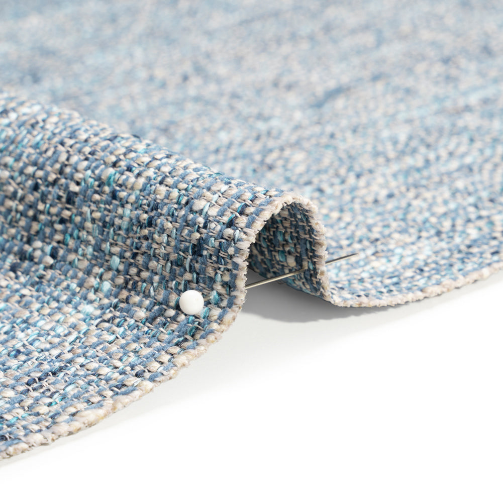 Tweed Upholstery Woven with Latex Backing - Denim - Heath Collection - Joann Fabrics